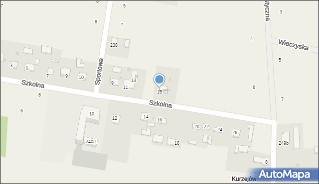 Szaniec, Szkolna, 15, mapa Szaniec