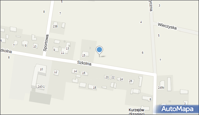 Szaniec, Szkolna, 17, mapa Szaniec