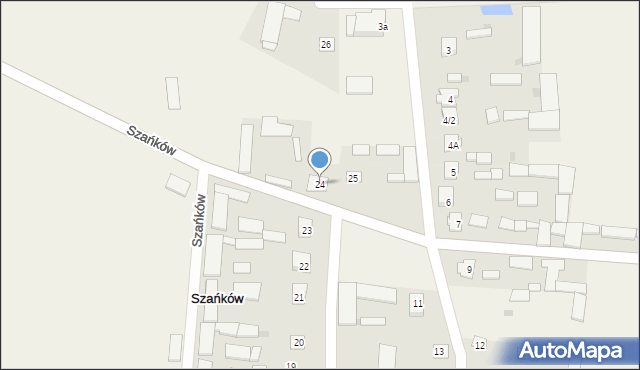 Szańków, Szańków, 24, mapa Szańków