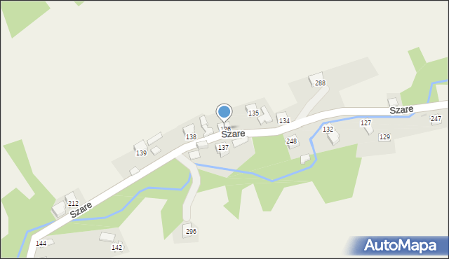 Szare, Szare, 136, mapa Szare