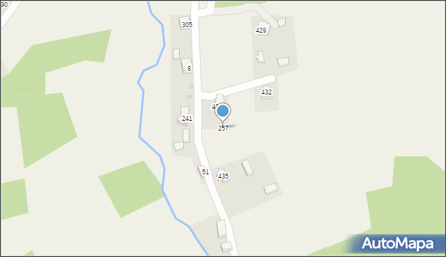 Szare, Szare, 257, mapa Szare