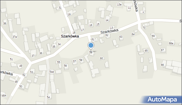 Szarkówka, Szarkówka, 59, mapa Szarkówka