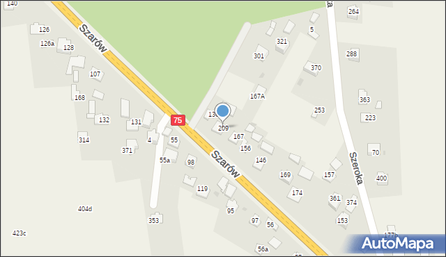 Szarów, Szarów, 209, mapa Szarów