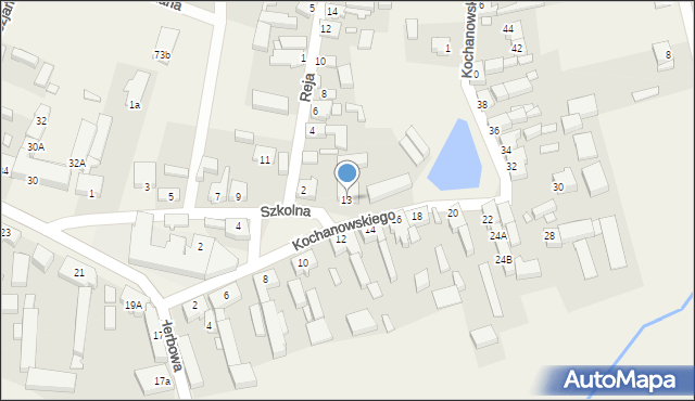 Szczaniec, Szkolna, 13, mapa Szczaniec