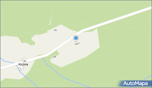 Szczawa, Szczawa, 114, mapa Szczawa