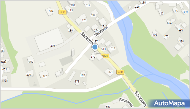 Szczawa, Szczawa, 172b, mapa Szczawa