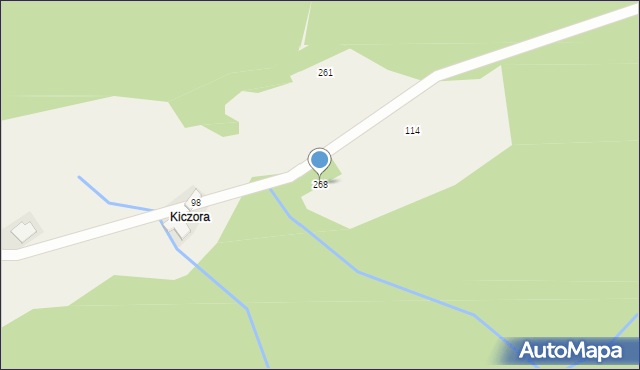 Szczawa, Szczawa, 268, mapa Szczawa