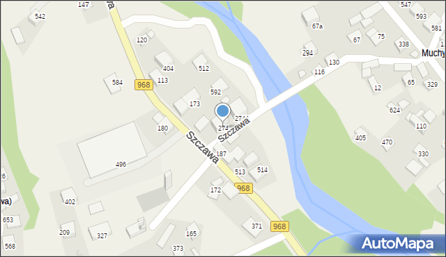 Szczawa, Szczawa, 274, mapa Szczawa