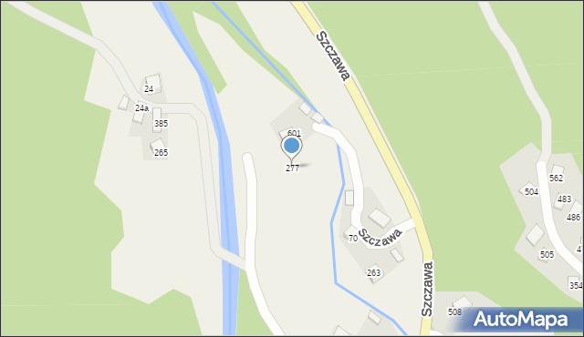 Szczawa, Szczawa, 277, mapa Szczawa