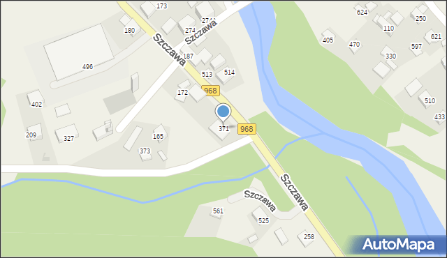 Szczawa, Szczawa, 371, mapa Szczawa