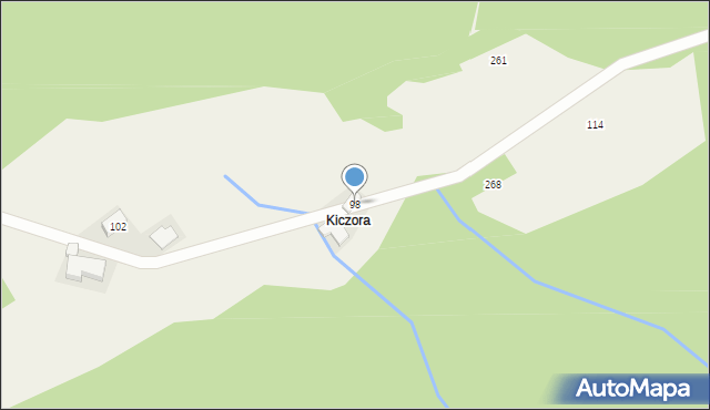 Szczawa, Szczawa, 98, mapa Szczawa