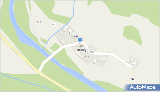 Szczawa, Szczawa, 133, mapa Szczawa