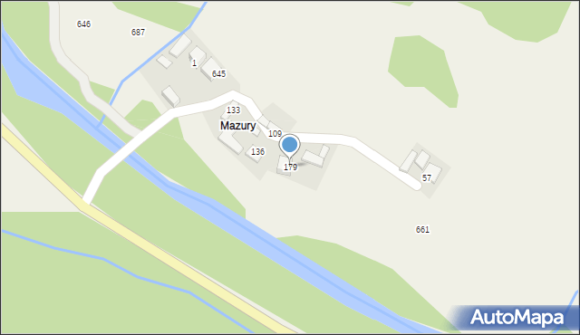 Szczawa, Szczawa, 179, mapa Szczawa