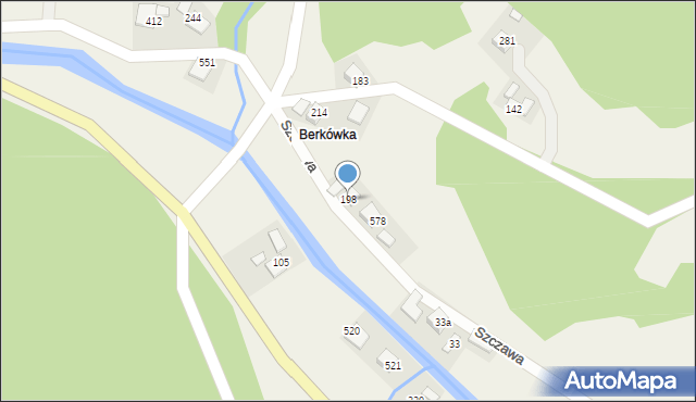 Szczawa, Szczawa, 198, mapa Szczawa