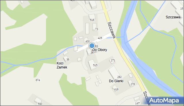 Szczawa, Szczawa, 25, mapa Szczawa