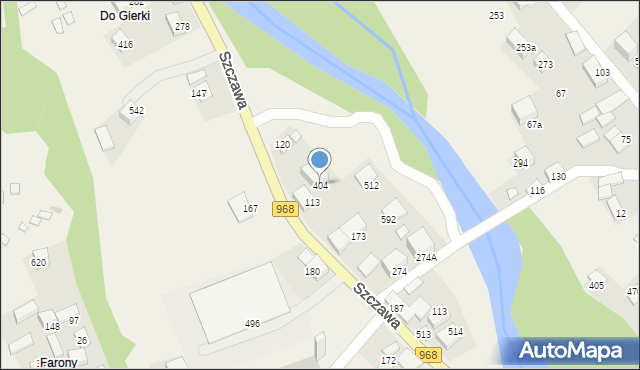 Szczawa, Szczawa, 404, mapa Szczawa