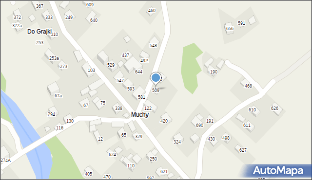 Szczawa, Szczawa, 509, mapa Szczawa