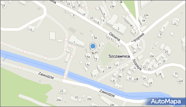 Szczawnica, Szalaya, 5b, mapa Szczawnica