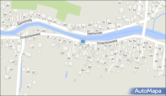 Szczawnica, Szlachtowska, 34a, mapa Szczawnica