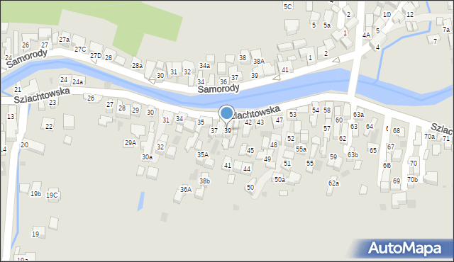 Szczawnica, Szlachtowska, 39, mapa Szczawnica