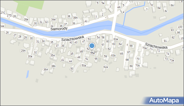 Szczawnica, Szlachtowska, 55a, mapa Szczawnica