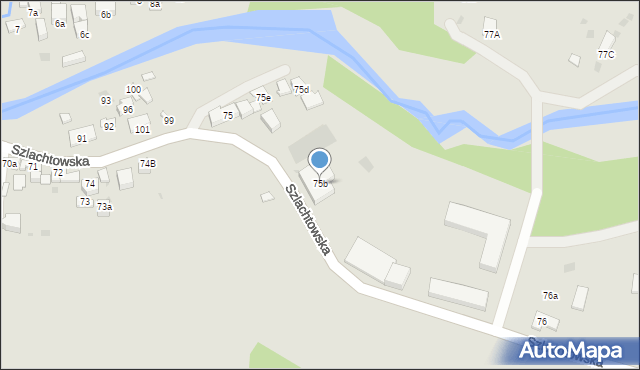 Szczawnica, Szlachtowska, 75b, mapa Szczawnica