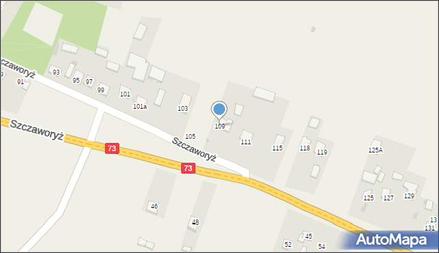 Szczaworyż, Szczaworyż, 109, mapa Szczaworyż