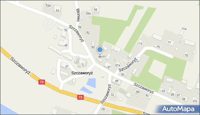 Szczaworyż, Szczaworyż, 65, mapa Szczaworyż