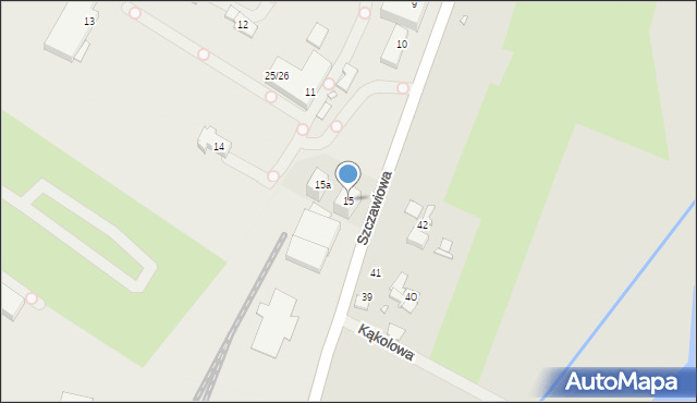 Szczecin, Szczawiowa, 15, mapa Szczecina