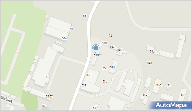 Szczecin, Szczawiowa, 53G, mapa Szczecina