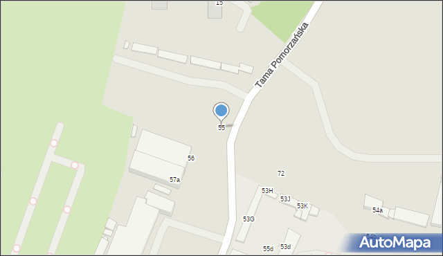 Szczecin, Szczawiowa, 55, mapa Szczecina