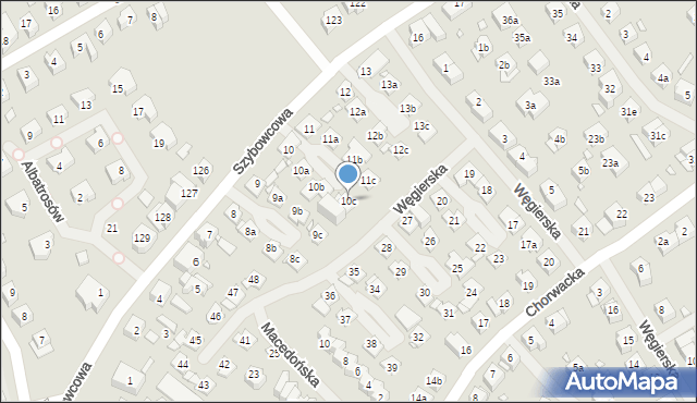 Szczecin, Szybowcowa, 10c, mapa Szczecina