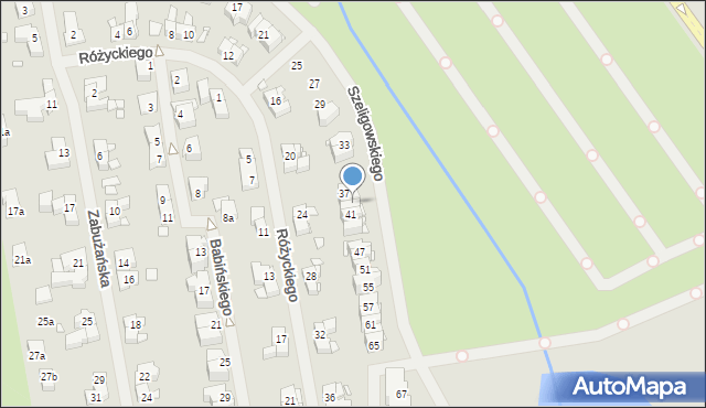 Szczecin, Szeligowskiego Tadeusza, 39, mapa Szczecina