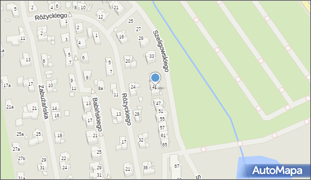 Szczecin, Szeligowskiego Tadeusza, 43, mapa Szczecina