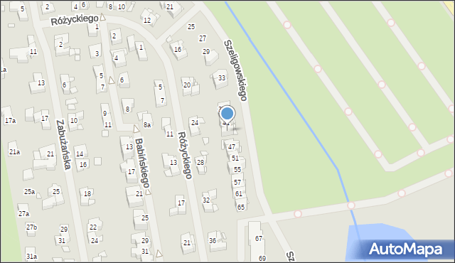 Szczecin, Szeligowskiego Tadeusza, 45, mapa Szczecina