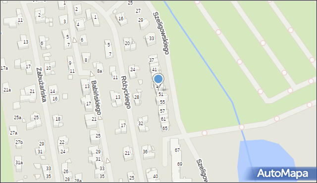 Szczecin, Szeligowskiego Tadeusza, 49, mapa Szczecina