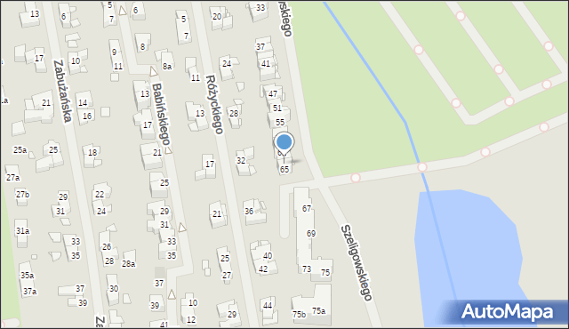 Szczecin, Szeligowskiego Tadeusza, 63, mapa Szczecina