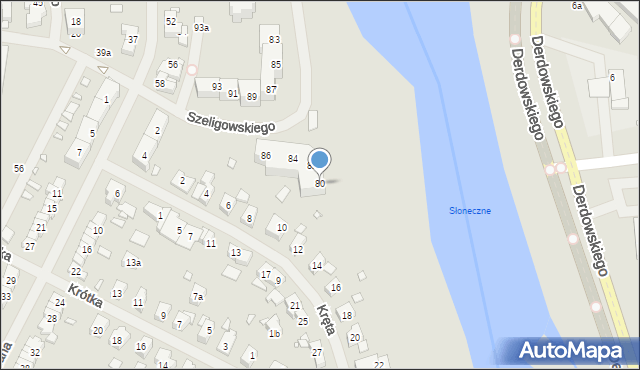 Szczecin, Szeligowskiego Tadeusza, 80, mapa Szczecina