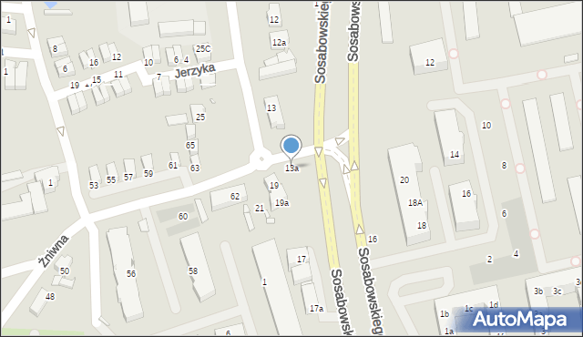 Szczecin, Szeroka, 13a, mapa Szczecina