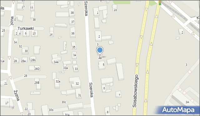 Szczecin, Szeroka, 4a, mapa Szczecina