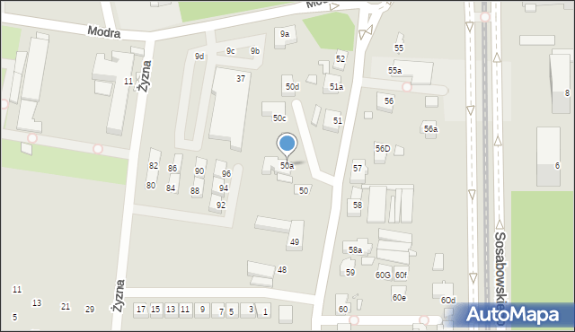 Szczecin, Szeroka, 50a, mapa Szczecina