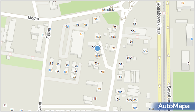 Szczecin, Szeroka, 50b, mapa Szczecina