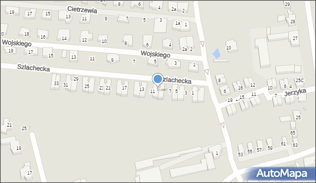 Szczecin, Szlachecka, 9, mapa Szczecina