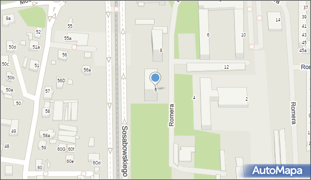 Szczecin, Szafera Władysława, prof., 6, mapa Szczecina