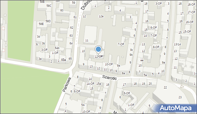 Szczecin, Szarotki, 12-OF, mapa Szczecina