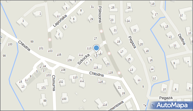 Szczecin, Szkocka, 3, mapa Szczecina