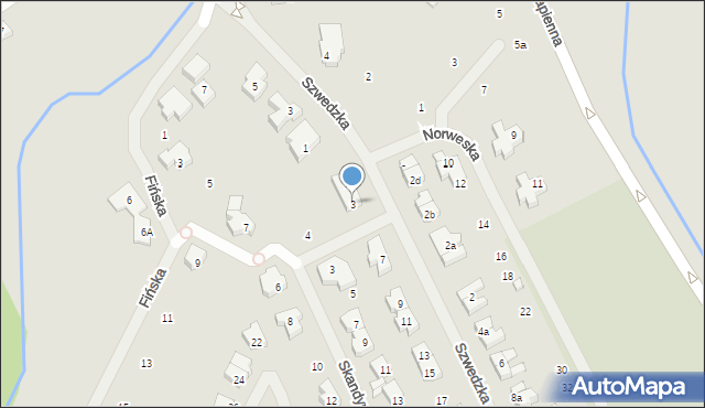 Szczecin, Szwedzka, 3, mapa Szczecina