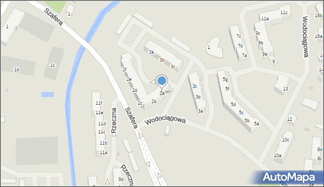 Szczecinek, Szafera Władysława, prof., 2a, mapa Szczecinek