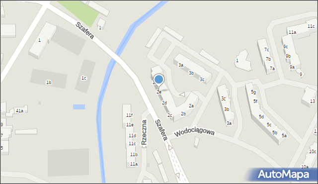 Szczecinek, Szafera Władysława, prof., 2e, mapa Szczecinek