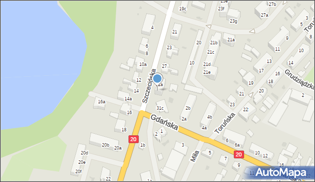 Szczecinek, Szczecińska, 31b, mapa Szczecinek